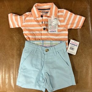 Rugged Butts Light Blue Chino Shorts size 6-12 Months